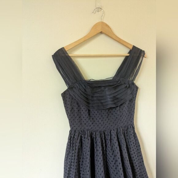 Anthropologie Girls From Savoy Navy Peggy Sue Pinup Midi Dress Size 4 Twee Y2K - Picture 3 of 7